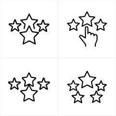 Click to Rate Star Selection icon set