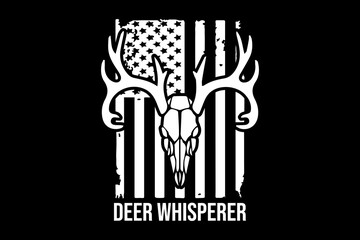 Deer whisperer svg hunting quotes typography t-shirt design for cricut.