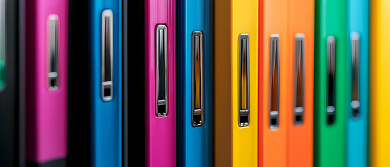 Colorful Stacked Filing Folders