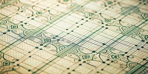 Fototapeta premium Sophisticated Medical Chart Paper Texture Background - Right Copy Space