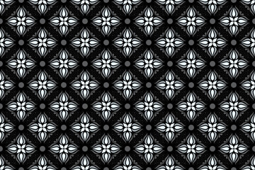 Black Decorative Seamless Pattern