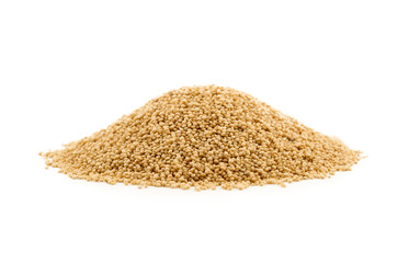 closeup pile of amaranth seed grain whole isolated on white background cutout