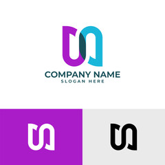 A modern logo features a stylized letter 