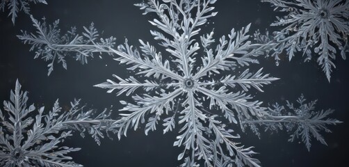 Intricate snowflake border, elegant winter design,  new year,  border