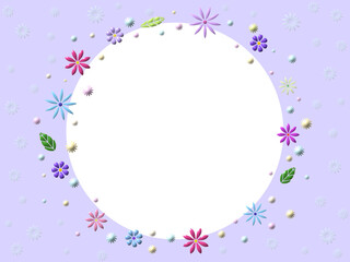 花のフレーム（立体）　B-2