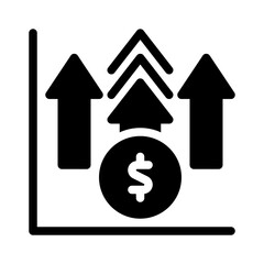 growth arrow glyph icon