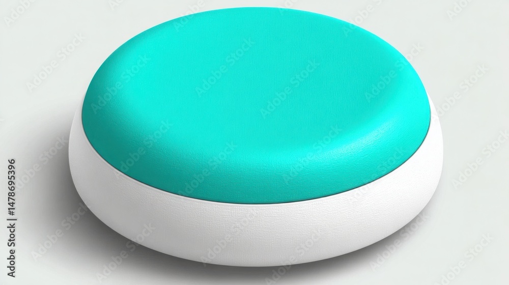 Poster a distinctive white and green knob ideal for control systems, representing functionality and user in