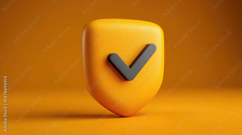 Poster bright yellow clock featuring a distinct black tick emphasizing time management and logic in concept