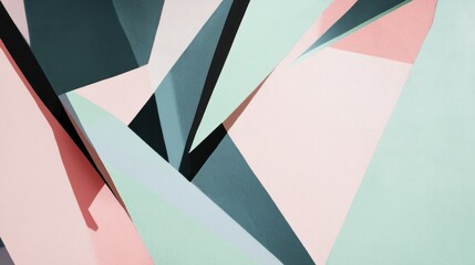 Obraz premium Abstract geometric shapes in pastel colors