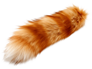 a fox tail isolated on white background PNG 