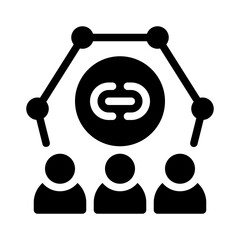 social network glyph icon