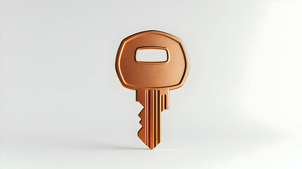 3D Rendered Copper Key Icon