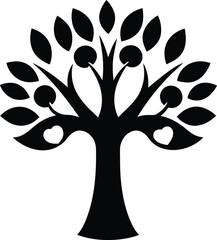 Apple Tree Icon Vector Art Illustration