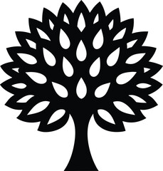 Breadfruit Tree Icon Vector Art Illustration