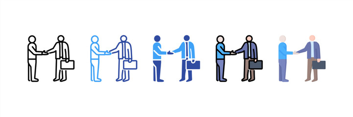 Client Meeting Multi Style Icon Set