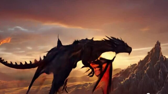 Simple monster dragon, ai generative