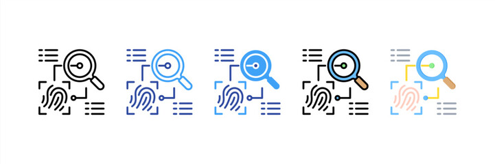 Evidence Multi Style Icon Set