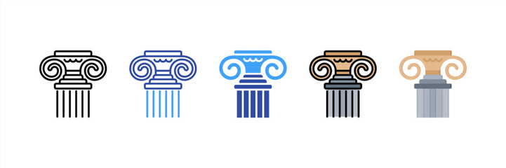 Pillars Multi Style Icon Set