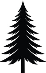 Naklejka premium Fir Tree Icon Vector Art Illustration