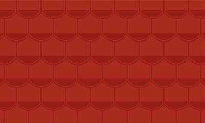 Seamless tile roof pattern. tile roof background. Roof tile vector texture pattern.