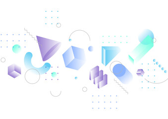 立体 幾何学 グラフィック 背景素材