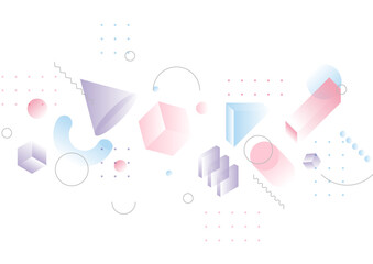 立体 幾何学 グラフィック 背景素材