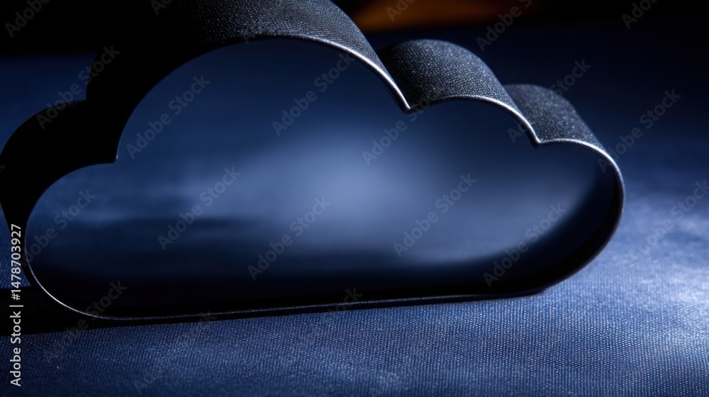 Poster a cloud shaped like a heart signifying affection and connection in the context of cloud-optimized al