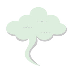 Cartoon Smoke Cloud Element. Isolated Vector Illustration.