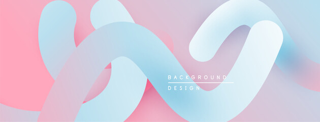 Obraz premium Abstract fluid shapes blend pink, purple, blue hues. Soft gradients create dynamic, modern background design. Minimalist aesthetic.