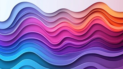 Colorful layered wavy abstract design (3)