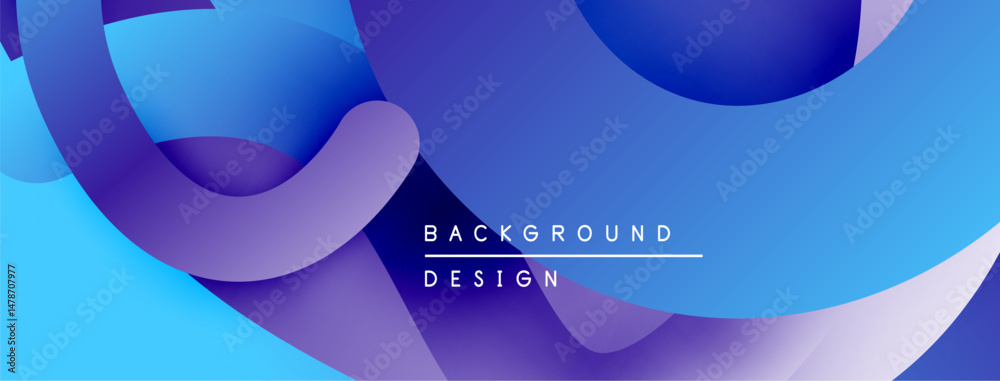 Leinwandbilder Abstract fluid shapes, blue purple gradients. Modern design element for backgrounds, presentations, digital art. Smooth curves create dynamic composition.