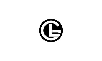 GL initial letters, monogram logo