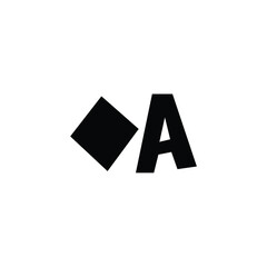 OA monogram logo design letter text name symbol monochrome logotype alphabet character simple logo