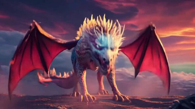 Simple monster dragon, ai generative