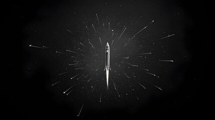 Abstract Silver Knife Design With Light Effect