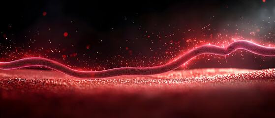 Abstract Red Light Wave Design