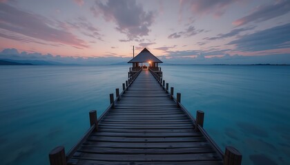 Obraz premium Over the Waves A Bridge to the Tropics