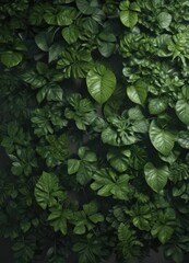 Fototapeta premium Realistic green leaves, diverse species, studio lighting, botany, high-resolution, leaf