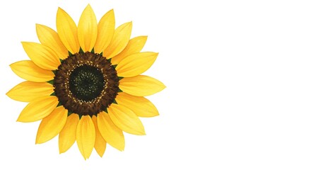 Fototapeta premium Golden Hour Bloom: A Vibrant Sunflower Illustration