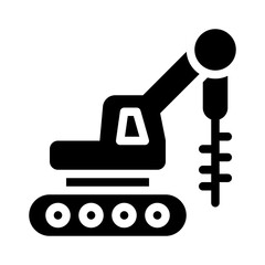 drill rig glyph icon
