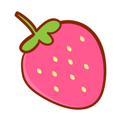 kawaii style cute pink strawberry