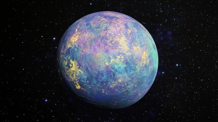 Fototapeta premium Colorful alien planet in space