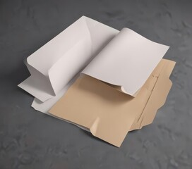 High-quality vector folder die-cut mockup  Showcase your design with this realistic template ,  product display,  eps