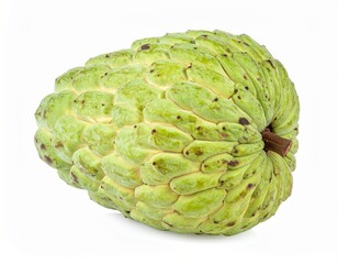 Obraz premium Wild Custard Apple with Bumpy Skin on Isolated White Background