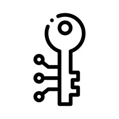 digital key line icon