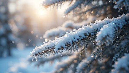 Winter’s Crown Snow on Pine