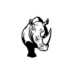 Rhino Mascot - Bold and Powerful Animal Vector Illustration