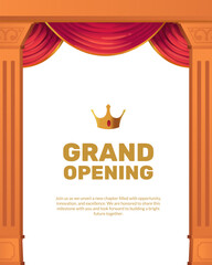 Theater Entrance Style Grand Opening Template with Crown
