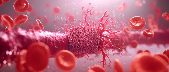 Cancer Cell Rupture In Blood Vessel