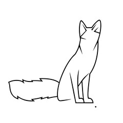 Red fox staring in golden sunlight

